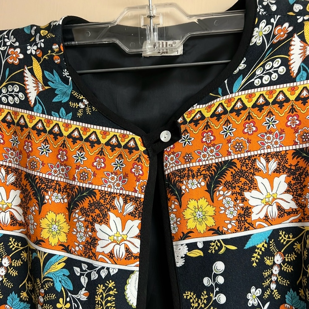 Floral Patterned Jacket with Vibrant Colors